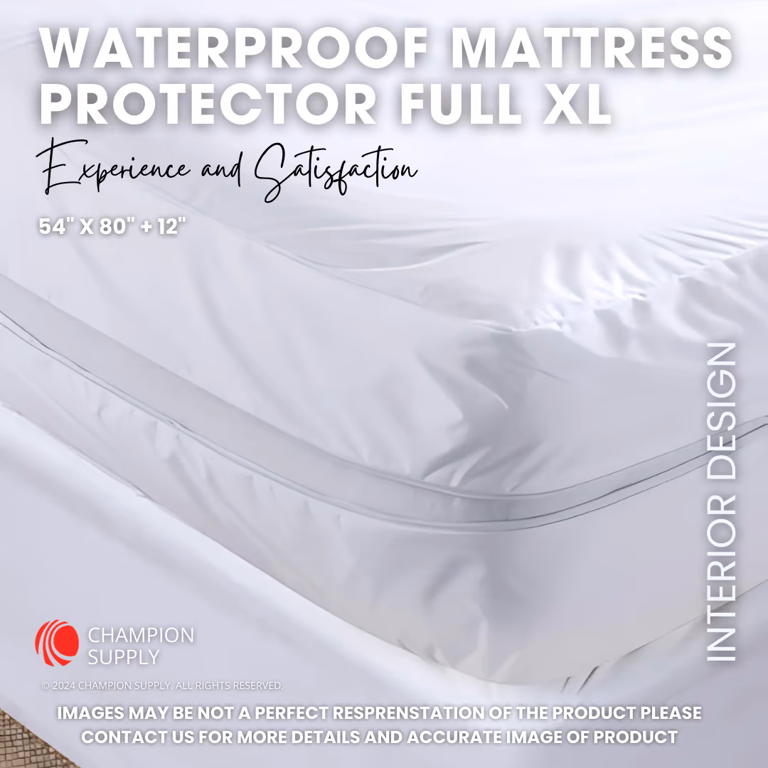 Premium Mattress Protector Full With Zipper & Lock 54" x 80"x 12", Waterproof, Pack of 10